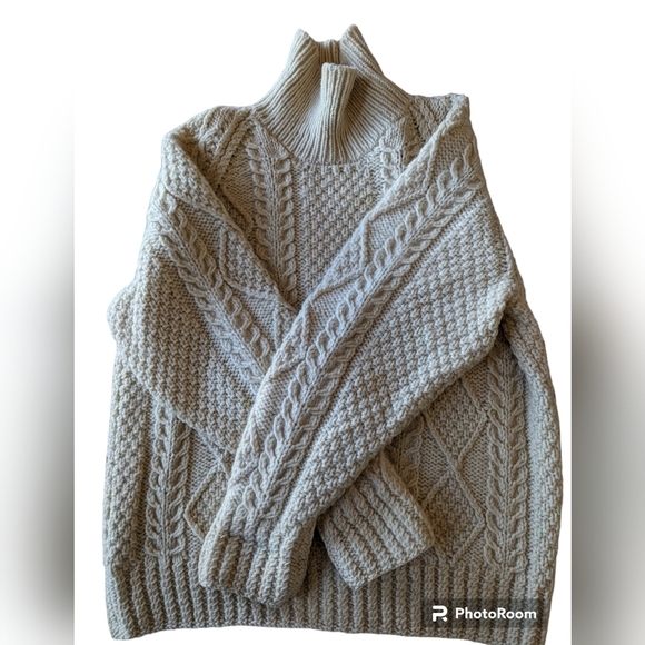 The Scotch House fisherman off white wool vintage sweater sz 40 EU - Picture 2 of 12